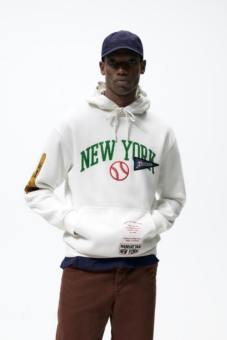 Zara combination sweatshirt hotsell
